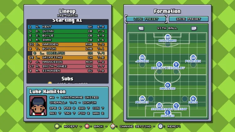 Скриншот Bang Average Football — 8