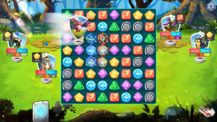 Скриншот Beasties - Monster Trainer Puzzle RPG — 8