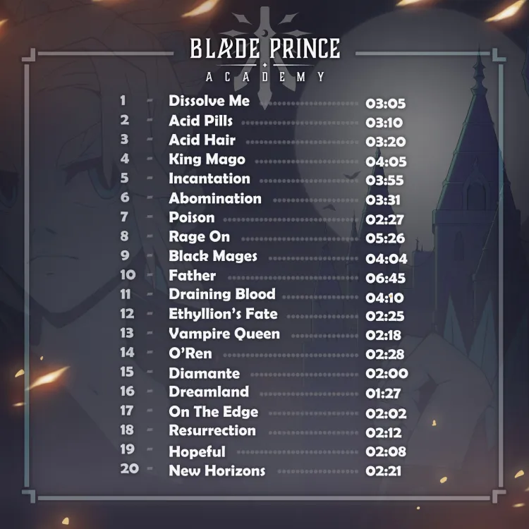 Скриншот Blade Prince Academy - Soundtrack — 1