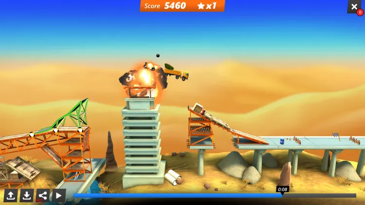 Скриншот Bridge Constructor Stunts — 2