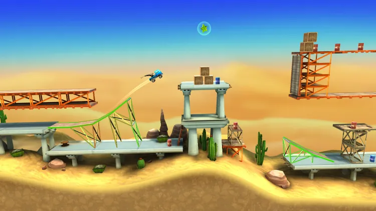 Скриншот Bridge Constructor Stunts — 5