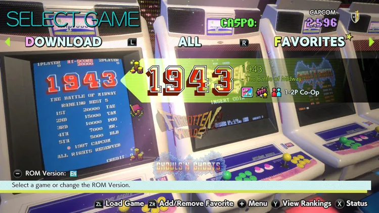 Скриншот Capcom Arcade Stadium (Nintendo Switch - Цифровая версия) (EU) — 6