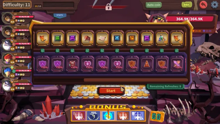 Скриншот Coin Push RPG — 2