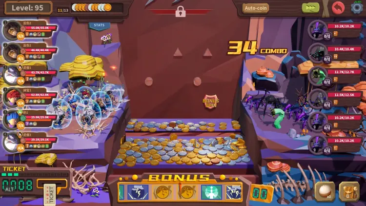 Скриншот Coin Push RPG — 5