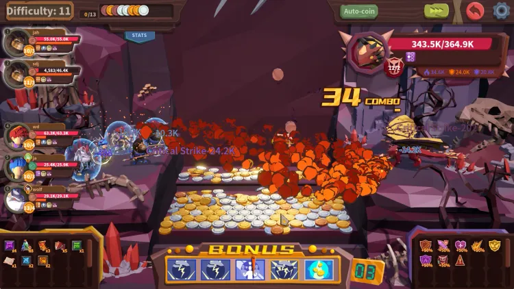Скриншот Coin Push RPG — 6