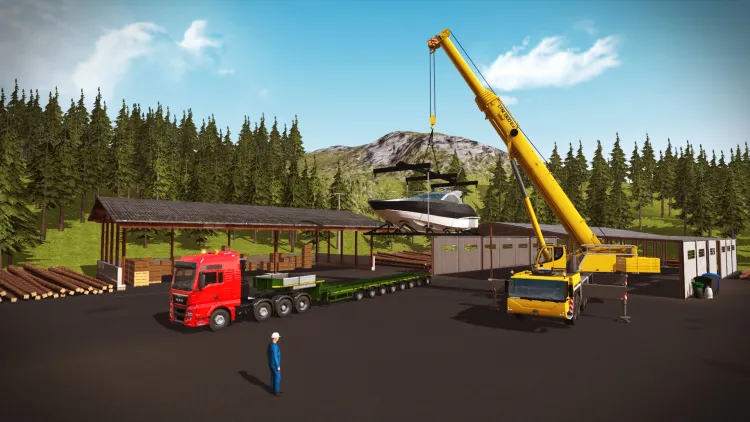 Скриншот Construction Simulator 2015: Liebherr LTM 1300 6.2 (Версия для СНГ [ Кроме РФ и РБ ]) — 3
