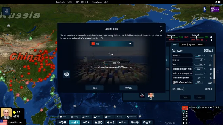 Скриншот Geo-Political Simulator 2026 Edition — 2