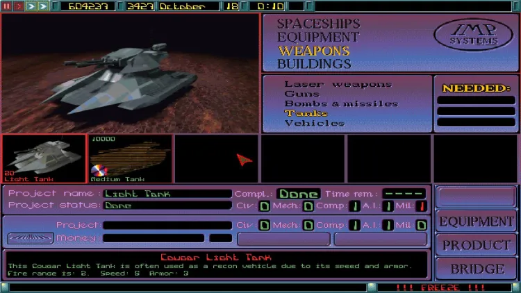 Скриншот Imperium Galactica I — 2