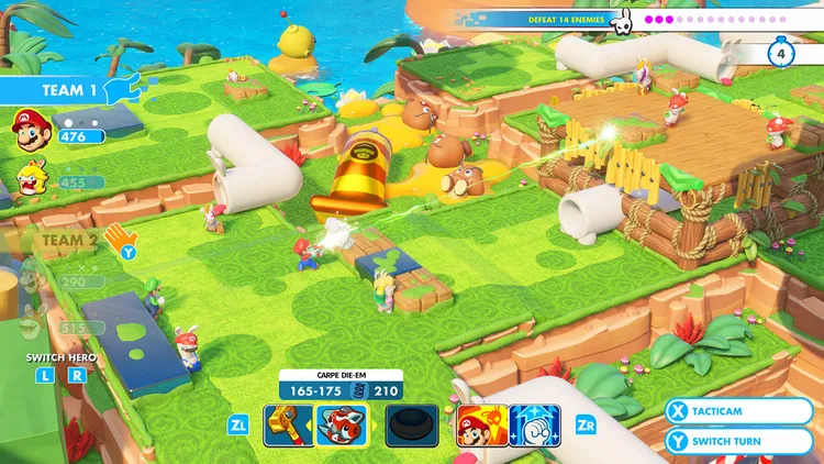 Скриншот Mario + Rabbids Kingdom Battle - Gold Edition (Nintendo Switch - Цифровая версия) (EU) — 1