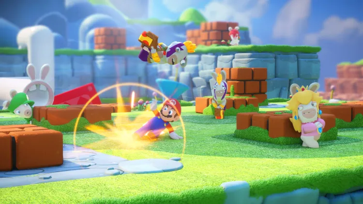Скриншот Mario + Rabbids Kingdom Battle (Nintendo Switch - Цифровая версия) (EU) — 1