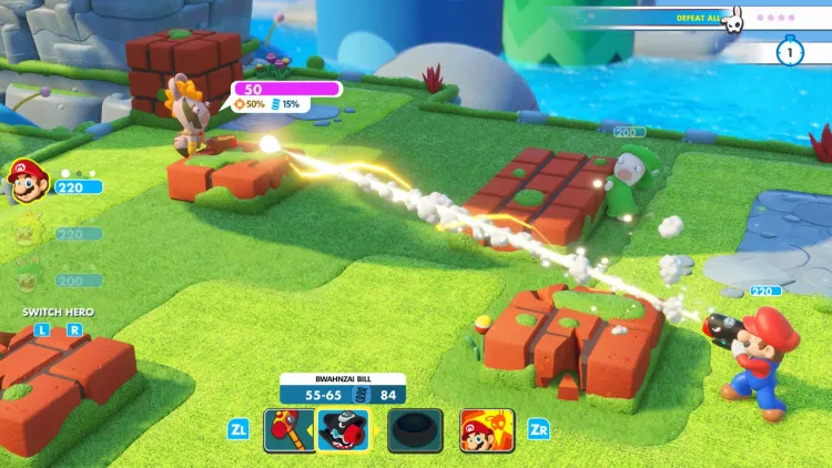 Скриншот Mario + Rabbids Kingdom Battle (Nintendo Switch - Цифровая версия) (EU) — 7