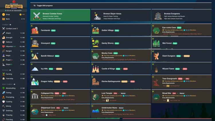 Скриншот Melvor Idle: Atlas of Discovery DLC — 1