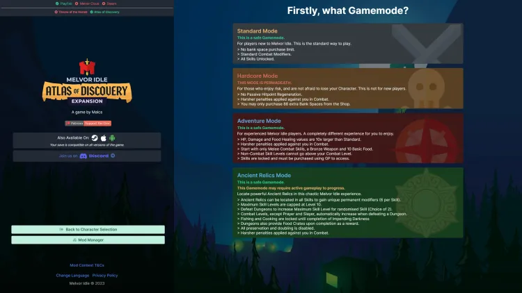 Скриншот Melvor Idle: Atlas of Discovery DLC — 4