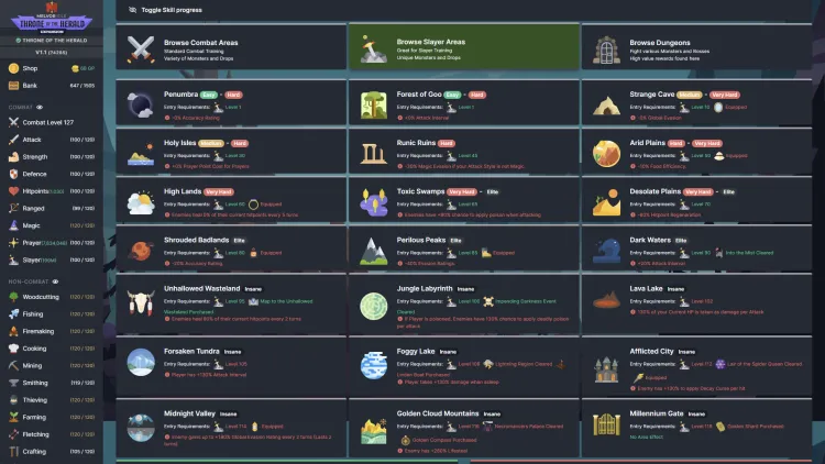 Скриншот Melvor Idle: Throne of the Herald DLC — 7