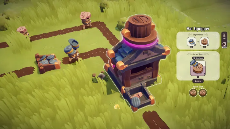 Скриншот Oddsparks: An Automation Adventure - Hats & Helmets DLC — 6