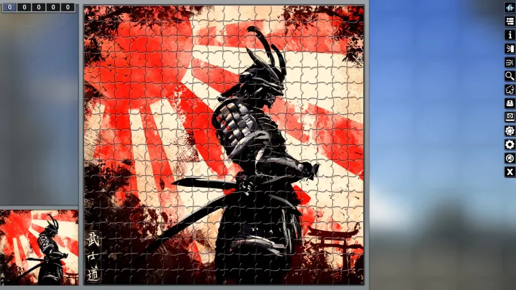 Скриншот Pixel Puzzles Illustrations & Anime - Jigsaw Pack: Samurai DLC — 1
