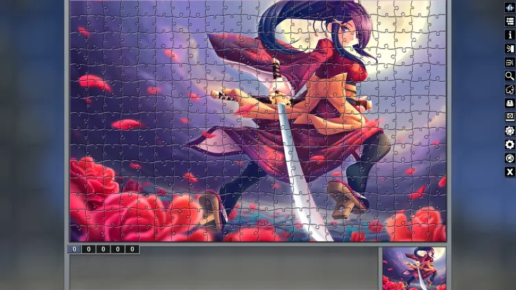 Скриншот Pixel Puzzles Illustrations & Anime - Jigsaw Pack: Samurai DLC — 4