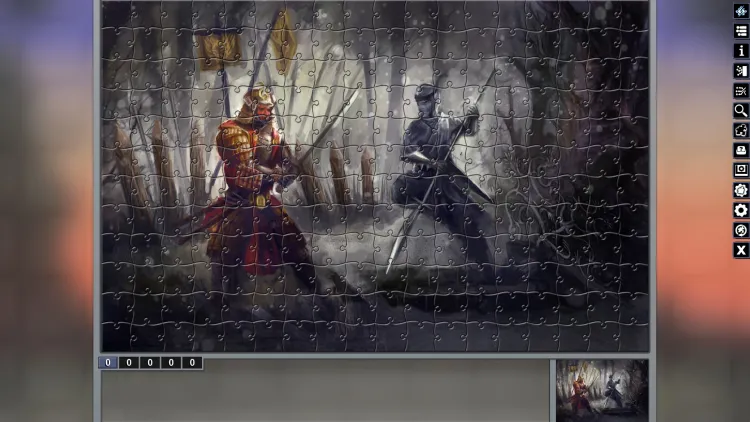 Скриншот Pixel Puzzles Illustrations & Anime - Jigsaw Pack: Samurai DLC — 6