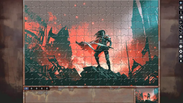 Скриншот Pixel Puzzles Illustrations & Anime - Jigsaw Pack: Warriors DLC — 5