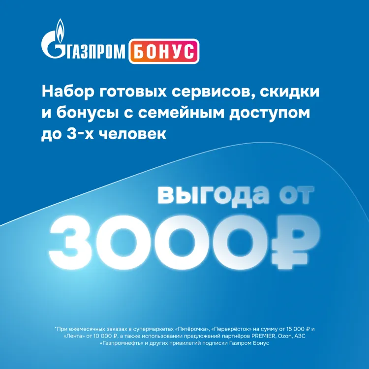 Скриншот Подписка Газпром Бонус на 3 месяца — 8