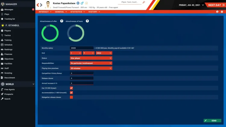 Скриншот Pro Basketball Manager 2022 — 3