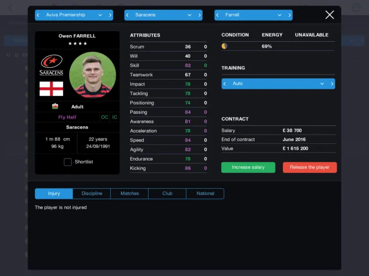 Скриншот Pro Rugby Manager 2015 — 4