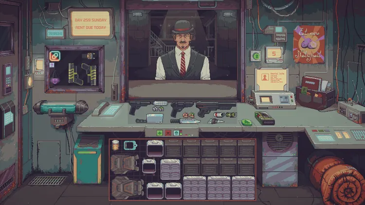 Скриншот Probably Stolen - Cyberpunk Shopkeeper Sim — 1