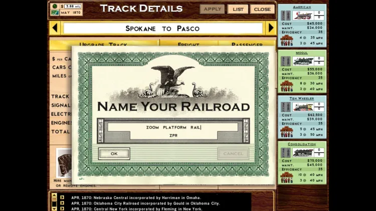 Скриншот Rails Across America — 2