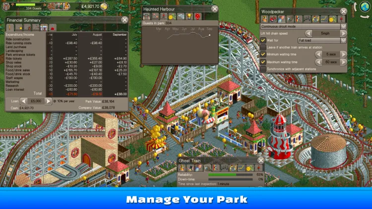 Скриншот RollerCoaster Tycoon Classic — 2