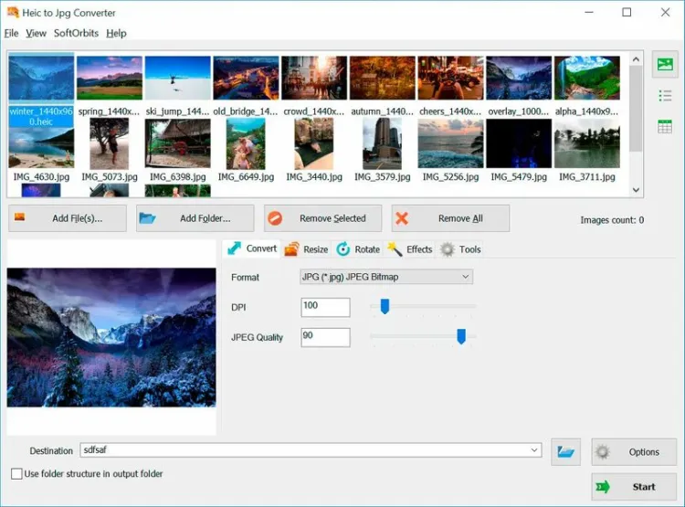 Скриншот SoftOrbits HEIC to JPG Сonverter (HEIC конвертер) [Цифровая версия] — 1