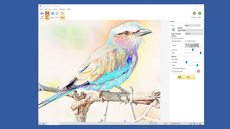 Скриншот SoftOrbits Sketch Drawer (Создание эффекта рисунка из фото) [Цифровая версия] — 2