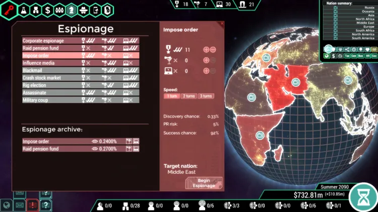Скриншот Spinnortality | cyberpunk management sim — 3