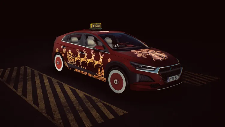 Скриншот Taxi Life: A City Driving Simulator - Christmas Cosmetic Pack DLC — 5