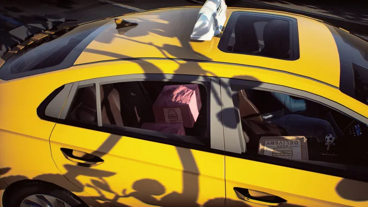 Скриншот Taxi Life: A City Driving Simulator - Delivery Driver DLC — 2