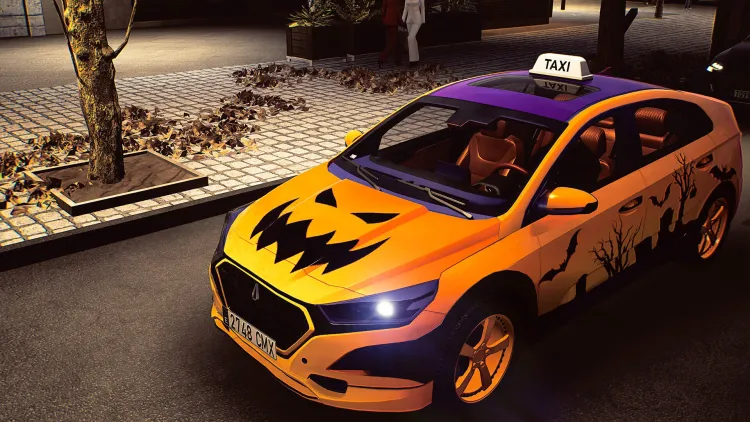 Скриншот Taxi Life: A City Driving Simulator - Halloween Cosmetic Pack DLC — 6