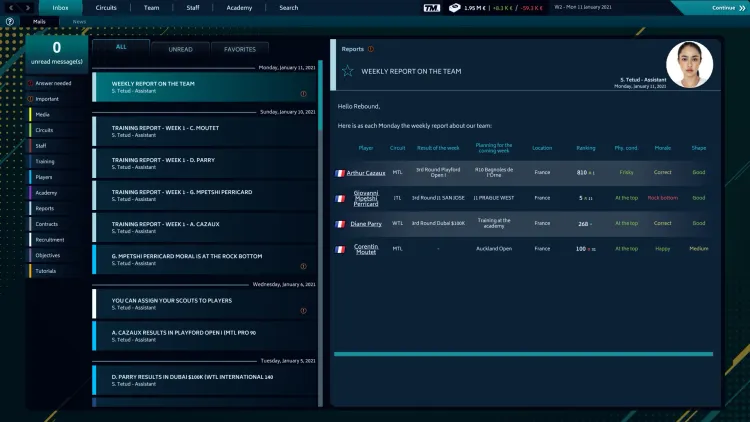 Скриншот Tennis Manager 2021 — 4