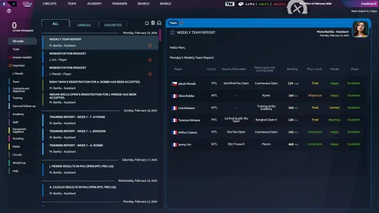 Скриншот Tennis Manager 2024 — 1
