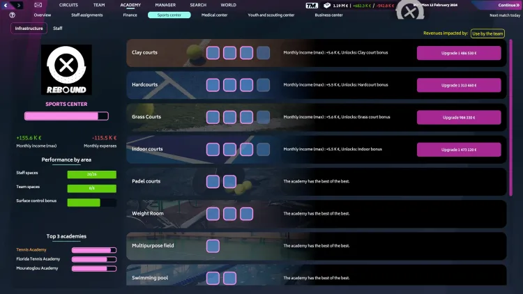 Скриншот Tennis Manager 2024 — 3