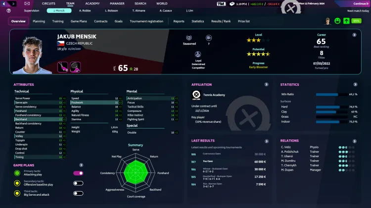 Скриншот Tennis Manager 2024 — 6