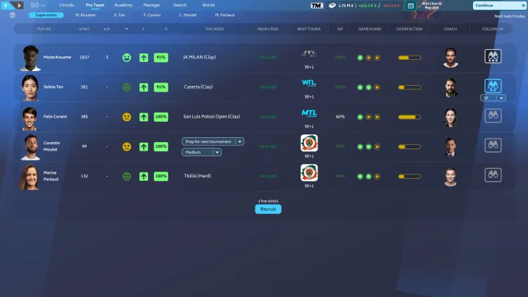 Скриншот Tennis Manager 2025 — 6