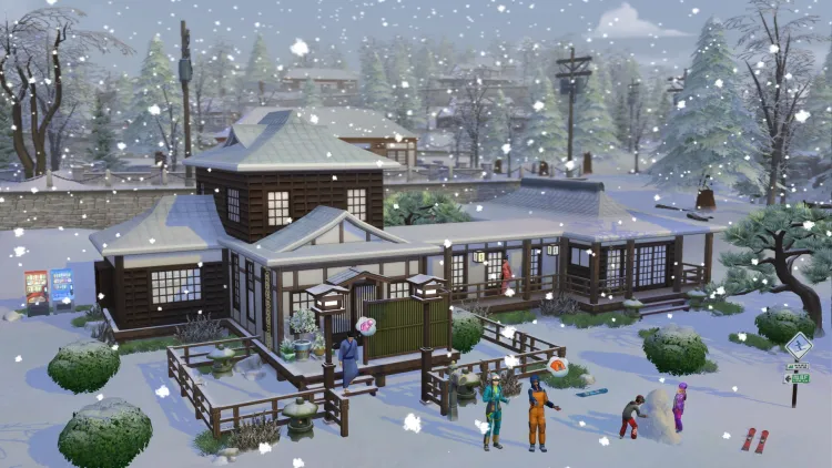 Скриншот The Sims 4. Снежные просторы DLC — 2