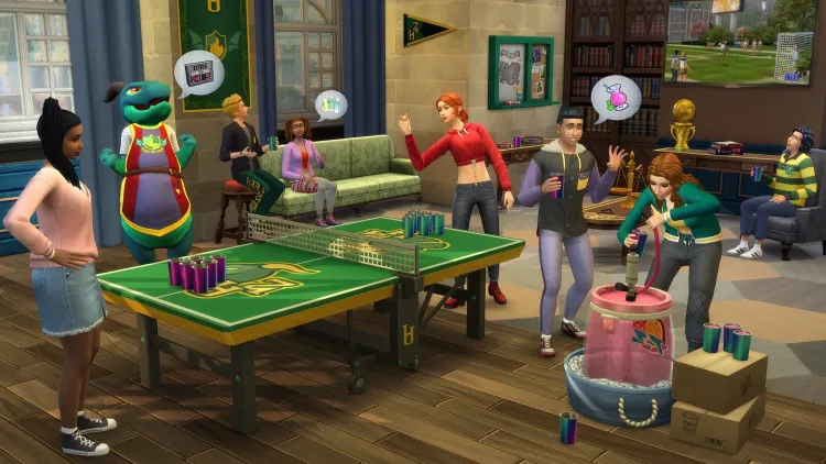 Скриншот The Sims 4. В университете DLC — 1
