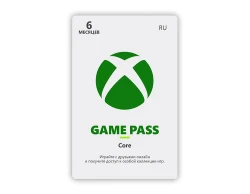 Карта оплаты Xbox Game Pass Core на 6 месяцев [Цифровая версия] (RU)