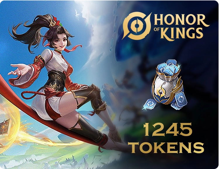 Игровая валюта Honor of Kings 1245 Tokens [Цифровая версия]