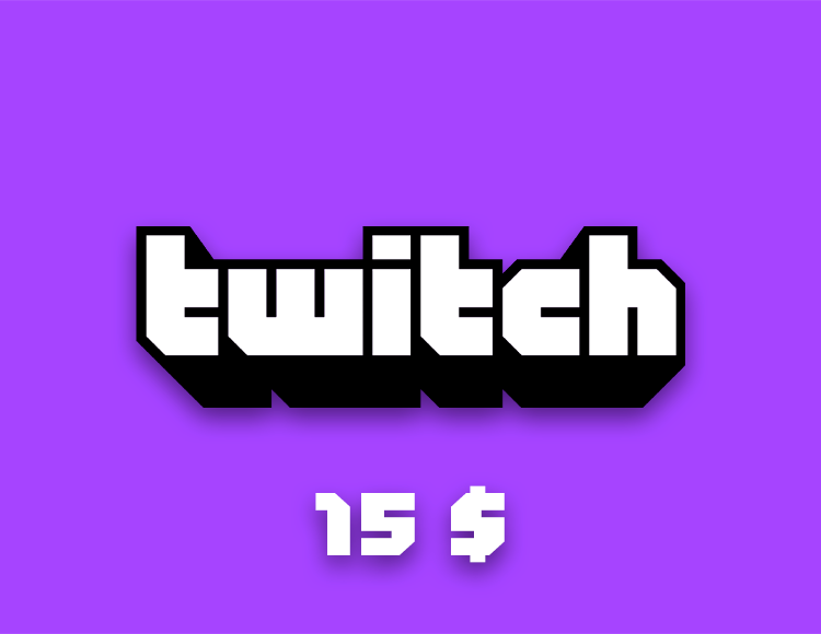Карта оплаты Twitch 15 USD (USA) [Цифровая версия]