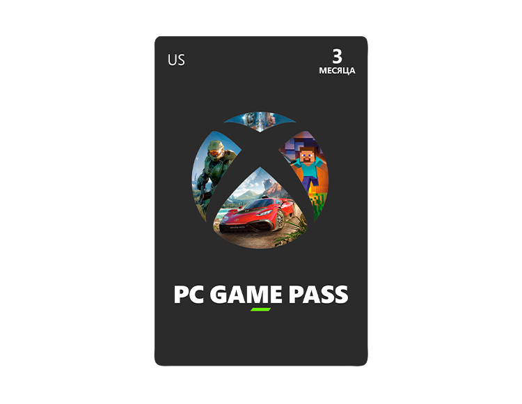 Карта оплаты Xbox Game Pass для ПК на 3 месяца [Цифровая версия] (US)